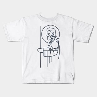 Saint Joseph digital minimal illustration Kids T-Shirt